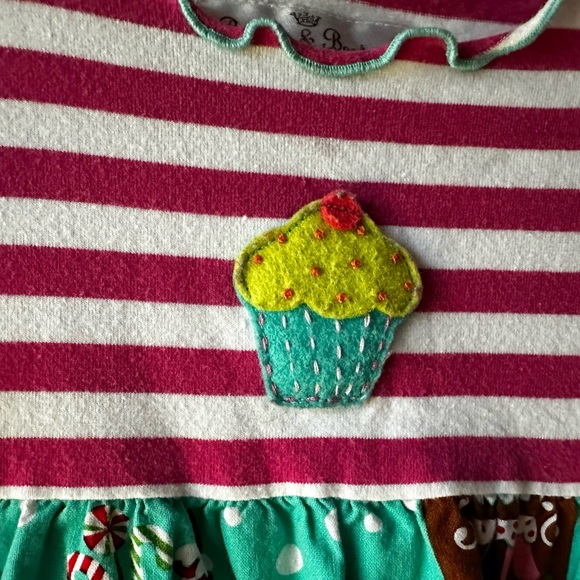 Baxter & Beatrice Christmas Cupcake Gingerbread House Dress Size 4T - Picture 5 of 10